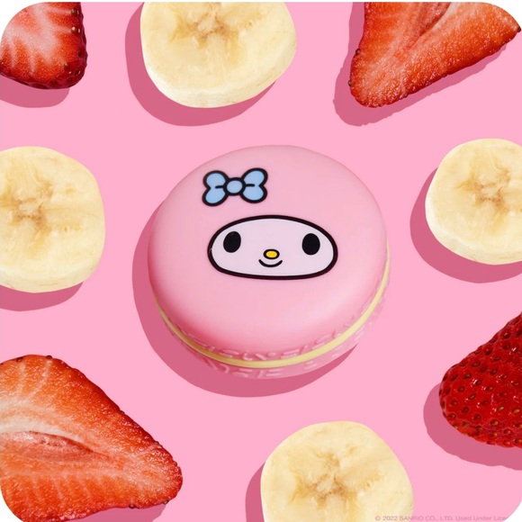 NWT Crème macaron lip balm. Crème shop x My Melody. Strawberry-banana. - Picture 4 of 10